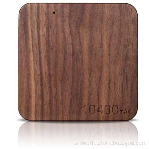 AWC911 Square 10000 mah high capacity powerbank wood mobile phone battery msds power bank 10400 xiaomi